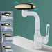 Waterfall Basin Mixer Tap | 4-Mode 360° Swivel Sprayer – Hot & Cold Brass Faucet (Deck-Mounted) - Samanta Factory