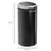 42L Sensor Trash Can W/ Bucket-Black - Samanta Factory