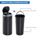 42L Sensor Trash Can W/ Bucket-Black - Samanta Factory