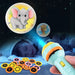 Colorful children’s flashlight projector toy with image slides for educational bedtime fun