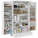 : 5-Tier Kitchen Cupboard with Magnetic Doors and Adjustable Shelves