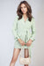 Women’s belted blazer jacket with V-neck and long sleeves – office wear UK