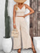 Smocked ruffled crop top and slit skirt two-piece summer outfit for women