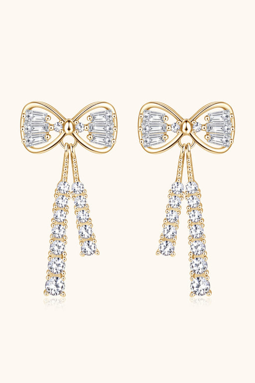Minimalist 1.12 Carat Moissanite Drop Earrings in Sterling Silver with Gift Box