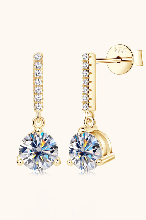Moissanite Stud Earrings – 2 Carat Certified Sparkle in Sterling Silver