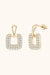 Minimalist Moissanite Drop Earrings in 925 Sterling Silver with Platinum and 18K Gold Plating