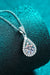 Modern Moissanite Necklace – 925 Sterling Silver, Rhodium-Plated with 2 Carat Main Stone