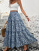 Lightweight tiered skirt for women in UK sizes with opaque polyester fabric