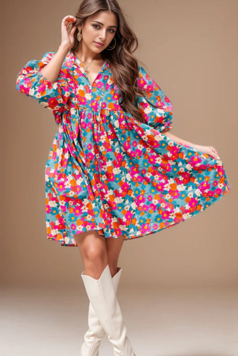 Women's Tied Waist Polyester Dress – Comfortable and Opaque with UK Size Options