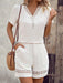 Stylish women's two-piece co-ord set with cutouts and pockets, made from breathable polyester