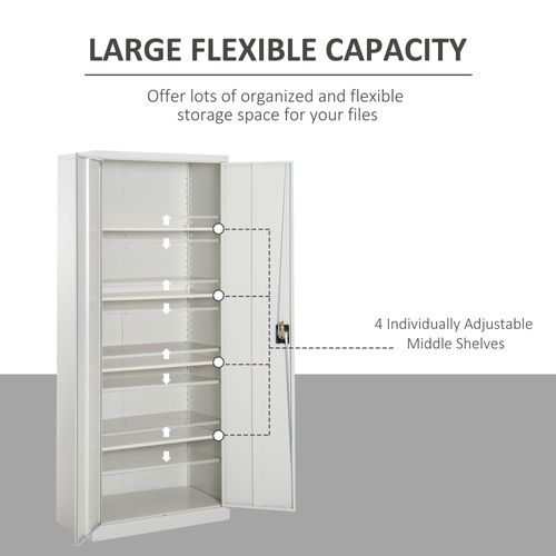 Filing Cabinet – Lockable Metal Storage with Adjustable Shelves - Samanta Factory