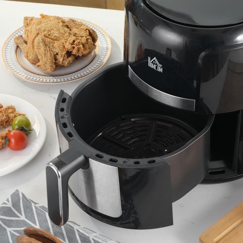 Compact digital air fryer with LED controls and 12 preset cooking functions

