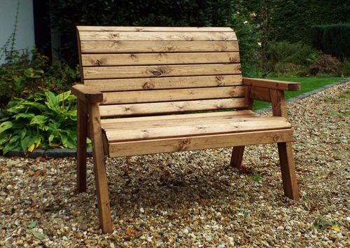 Two Seat Bench with water-repellent treatment – FSC certified and rot-free – Outdoor garden seating
