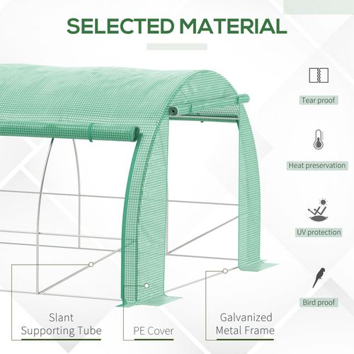 Polytunnel Greenhouse – Large 6x3x2m with Steel Frame