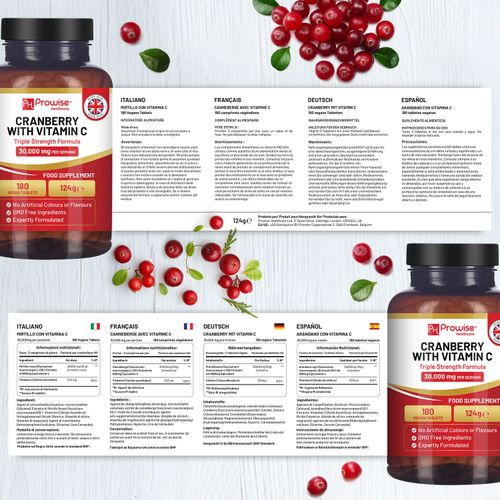 Cranberry & Vitamin C Supplement – 30 000 mg Cranberry for UTI & Immune Support