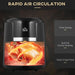 Compact digital air fryer with LED controls and 12 preset cooking functions

