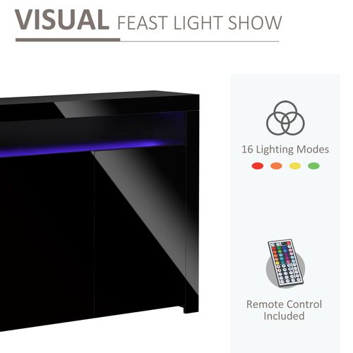 LED Storage Cabinet – High Gloss Finish with RGB Lighting & Multiple Compartments - Samanta Factory