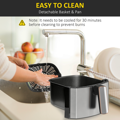 6.5L Digital Air Fryer – 8 Preset Modes with Adjustable Temperature & Non-Stick Basket