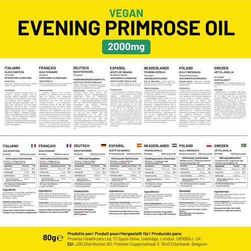 Evening Primrose Oil Supplement – High Strength GLA for Hormonal & Skin Support - Samanta Factory
