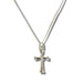 Sterling silver and gold cross charm necklace for baptism and communion gift

