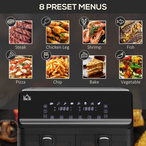 Dual Air Fryer – Independent 4L Baskets with 8 Presets & Healthy Low-Oil Cooking - Samanta Factory