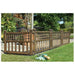 Bronze/green decorative garden edging fence panels with ground spikes (pack of 4)

