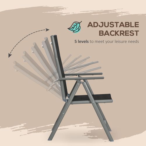 7-Piece Outdoor Dining Set – Aluminium Frame, Folding Chairs & Tempered Glass Table