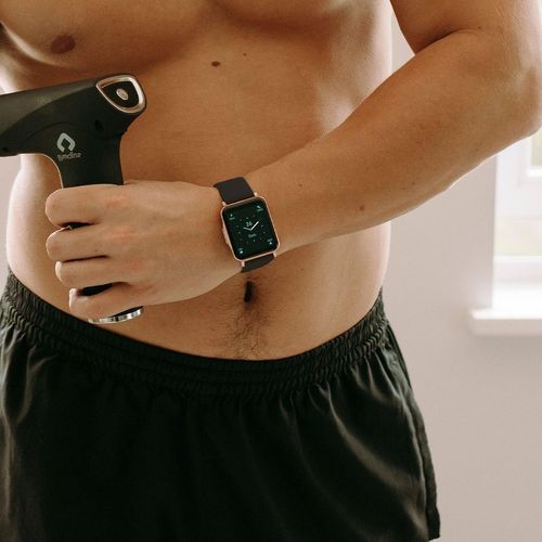 Smart fitness watch with heart rate, SpO2, temperature sensor and waterproof design

