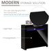 LED Storage Cabinet – High Gloss Finish with RGB Lighting & Multiple Compartments - Samanta Factory