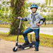 Foldable electric scooter for kids with adjustable seat and dual battery

