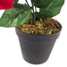 Artificial Christmas Xmas Red Poinsettia 40cm Copper Hammered Metal Planter - Samanta Factory
