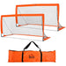  Portable soccer goal set with powder-coated steel frame and PE net