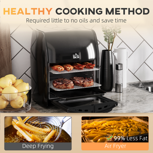 12L Digital Air Fryer Oven – Rotisserie & Dehydrator with 8 Presets for Healthy Cooking