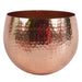 Artificial red poinsettia flower in copper hammered planter – 40cm Christmas decoration
