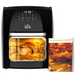 12L Digital Air Fryer Oven with LED Display, Rotisserie & Dehydrator – Black