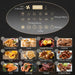 Compact digital air fryer with LED controls and 12 preset cooking functions

