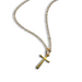 Gold cross charm necklace with 18-inch chain, perfect for communion or birthday gifts


