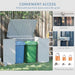Wheelie Bin Storage Shed – Double Bin Holder with Lock & Weatherproof Steel Frame - Samanta Factory