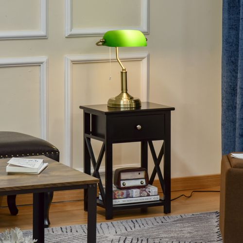 Desk Lamp – Classic Banker's Style with Antique Bronze Base
