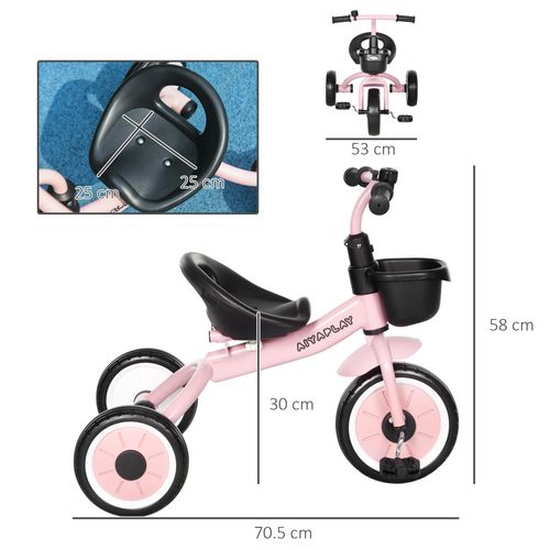 Kids Tricycle – Adjustable Seat & Basket for Toddlers' Outdoor Fun - Samanta Factory