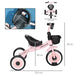 Kids Tricycle – Adjustable Seat & Basket for Toddlers' Outdoor Fun - Samanta Factory