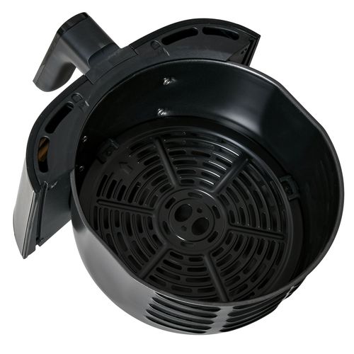 Compact digital air fryer oven with 8 preset cooking modes and detachable non-stick basket


