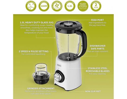 500W multifunctional kitchen blender with grinder and stainless steel blades

