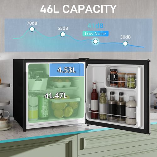 HOMCOM 46L Mini Countertop Fridge with Chiller - Perfect for Small Spaces! - Samanta Factory