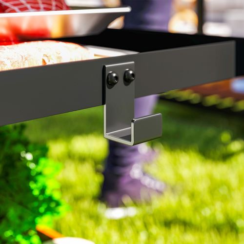 Outdoor BBQ Prep Table – Stainless Steel Worktop with Storage & Wheels