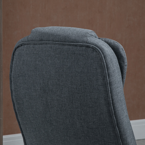 High Back Office Chair – Linen Upholstery with Recline & Adjustable Height