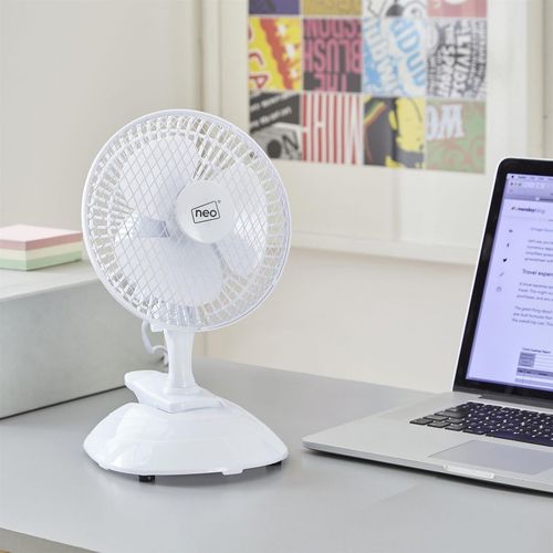 Clip-On Desk Fan – 360° Rotation with 2 Speed Settings - Samanta Factory