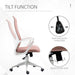 Vinsetto High-Back Home Office Chair Height Adjustable Elastic Desk Chair Pink - Samanta Factory