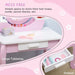 Kids Dressing Table with Mirror and Stool with Drawer for 3-6 Years Old, Pink - Samanta Factory