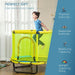 ZONEKIZ 4.6 FT Trampoline with Enclosure Net Bungee Gym, Yellow - Samanta Factory